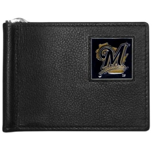 Milwaukee Brewers Wallet Leather Billfold Clip Wallet Z157-5460330750