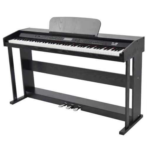 88-Key Digital Piano with Pedals Black Melamine Board A949-70045