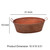 Oval Shape Hammered Pattern Metal Tub with Two Side Handles, Copper