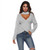 Autumn and Winter Models Sexy Irregular Cross-chest Long-sleeved Sweater Turtleneck Sweater