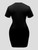 Plus Size Casual Tee Dress; Women's Plus Gradient Letter Print Short Sleeve Round Neck High Stretch Dress