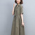 Breathable Cotton Linen Midi Dress With 2 Pockets Female Summer Hot Sale Waist Temperament Casual Skirt Office Holiday Beach New