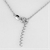 3W418 - Rhodium Brass Necklace with AAA Grade CZ  in Clear A874-3W418