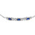 .925 Sterling Silver Created Blue Sapphire and White Sapphire Bolo Bracelet N162-023861BV21