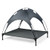 Portable Elevated Outdoor Pet Bed with Removable Canopy Shade-42 Inch - Color: Dark Gray - Size: XL D681-PS7353-XL