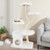 Freestanding Cat Tower with four Flower-shaped Platforms and Sisal Scratching Posts-White - Color:  D681-PV10226BE