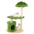 38 Inch Cute Cat Tree for Indoor Cats with Fully Wrapped Sisal Scratching Posts-Green - Color: Green D681-PV10130GN