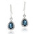 Sterling Silver 3ct London Blue Topaz & Diamond Accent Teardrop Dangle Earrings