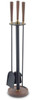 Pilgrim Home and Hearth New Haven Walnut Handle Tool Set Brass 