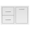 American Made Grills 33" 2-Drawer & Vented Trash or LP Tank Pullout Drawer Combo - DC2-33LP