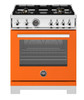 Bertazzoni Professional Series 36 In. Dual Fuel Range, 6 Brass Burners and Griddle, Electric Oven