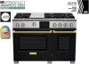 BlueStar - BSDF486G/BSDF486GL - 48" Dual Fuel Range - (6) Burners with 12" GriddleStandard Brushed Stainless Steel