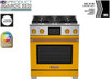 BlueStar - BSDF304BPLT/BSDF304BLPLT - 30" Dual Fuel Range - (4) Burners - Plated (Specify Finish)