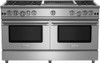 BlueStar - RNB606CBV2C/RNB606CBV2LC - 60" Nova (RNB) Range - (6) Burners with 24" Charbroiler Standard RAL (Semi-Gloss) Paint (Specify RAL #)