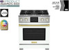 BlueStar - BSDF304BCF/BSDF304BLCF - 30" Dual Fuel Range - (4) Burners Specialty Paint Finish (Specify RAL # - Matte / Texture Finish or Precious Metals Color)
