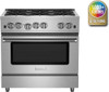 BlueStar - RCS366BV2C/RCS366BV2LC - 36" Culinary Series (RCS) Open Burner Range - (6) Burners Standard Brushed Stainless Steel