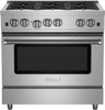 BlueStar - RCS366BV2CF/RCS366BV2LCF - 36" Culinary Series (RCS) Open Burner Range - (6) Burners Standard Brushed Stainless Steel