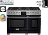 BlueStar - BSDF488BPLT/BSDF488BLPLT - 48" Dual Fuel Range - (8) Burners Plated (Specify Finish)