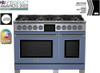 BlueStar - BSDF488BPLT/BSDF488BLPLT - 48" Dual Fuel Range - (8) Burners Plated (Specify Finish)