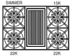 BlueStar - RNB364CBV2CCPLT/RNB364CBV2LCCPLT - 36" Nova (RNB) Range - (4) Burners with 12" Charbroiler Custom Color Match Paint (Specify Custom Color Code)