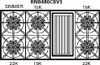 BlueStar - RGTNB486CBV2PLT/RGTNB486CBV2LPLT - 48" Nova (RNB) Range Top - (6) Burners with 12" Charbroiler Stainless Steel