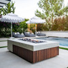 Prism Hardscapes 72.75" x 35.75" Fairmont Fire Pit | Ebony