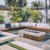 Prism Hardscapes 72.75" x 35.75" Fairmont Fire Pit | Ebony
