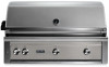 54” Professional built-in grill with 1 trident infrared burner and 3 ceramic burners and rotisserie (L54TR-NG)