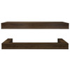 Modern Flames - Weathered Walnut OR76-Multi Wall Mounted Floating Mantel Set | WSS-OR76-WW