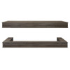 Modern Flames - Weathered Walnut OR76-Multi Wall Mounted Floating Mantel Set | WSS-OR76-WW