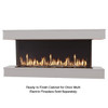 Modern Flames - Weathered Walnut OR76-Multi Wall Mounted Floating Mantel Set | WSS-OR76-WW