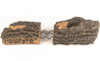  Peterson Real Fyre 30-Inch Charred Oak Stack Gas Log Set With Vented Natural Gas G4 Burner - Match Light 