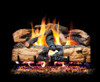  Peterson Real Fyre 24-Inch Charred Evergreen Split Oak Gas Log Set With Vented Natural Gas G52 Burner - Match Light 
