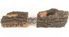  Peterson Real Fyre 30-Inch Rugged Split Oak See-Thru Gas Log Set With Vented Natural Gas G45 Burner - Match Light 
