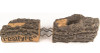  Peterson Real Fyre 18-Inch Burnt Split Oak Gas Log Set With Vented Natural Gas G4 Burner - Match Light 