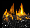  Peterson Real Fyre 18-Inch Black Reflective Fire Glass Set With Vented Natural Gas G45 Burner - Match Light 