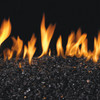Pearl Mantels Peterson Real Fyre 18-Inch Black Fire Glass Set With Vented Natural Gas G45 Burner - Match Light 