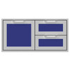 Hestan 42-Inch Double Drawer And Single Storage Door Combo - Prince - AGSDR42-BU