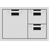 Hestan Aspire By Hestan 30-Inch Double Drawer And Single Storage Door Combo - Stealth - AESDR30-BK