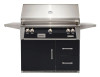 42" Standard Grill On Refrigerated Base - Jet Black-Gloss ALXE-42RFG-NG-S9005