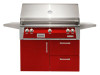42" Standard Grill w/ Cart Deluxe - Carmine Red-Gloss ALXE-42CD-LP-S3002