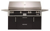 56" Standard All Grill w/ Cart - Jet Black-Gloss ALXE-56BFGC-LP-S9005