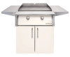 30" Dual Zone, Thematically Controlled Gas Griddle Mounted on a 30" 2 Door Cart - Signal White-Matte AXE-30GTC-SM9003