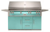 56" Sear Zone Grill On Refrigerated Base - Light Green-Gloss ALXE-56BFGR-NG-S6027