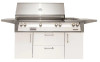 56" Standard Grill w/ Sideburner Cart - Signal White-Gloss ALXE-56C-NG-S9003