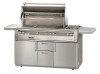 56" Searzone Grill w/ Sideburner Cart - Custom Color ALXE-56SZC-NG-C