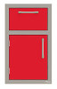 17" Towel Holder w/ Door Open Right - Raspberry Red-Gloss AXE-DTH-R-S3027