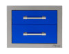 17" Two Tier Storage Drawers - Ultramarine Blue-Gloss AXE-2DR-SC-S5002