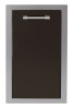 18" Dual Trash Center / Recycling Drawer (deep) - Jet Black-Matte AXE-TC2D-SC-SM9005