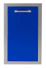 18" Dual Trash Center / Recycling Drawer (deep) - Ultramarine Blue-Gloss AXE-TC2D-SC-S5002
